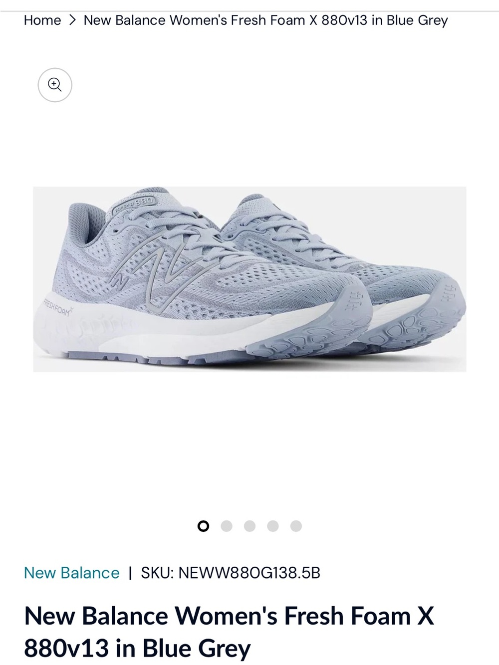 New Balance Women's Athletic Running Shoes in Light Blue Grey